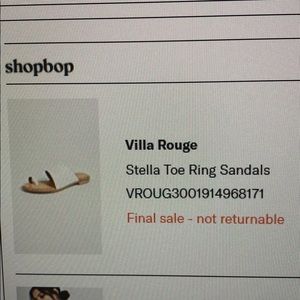 NEW Villa Rouge - toe ring sandals. Size 10